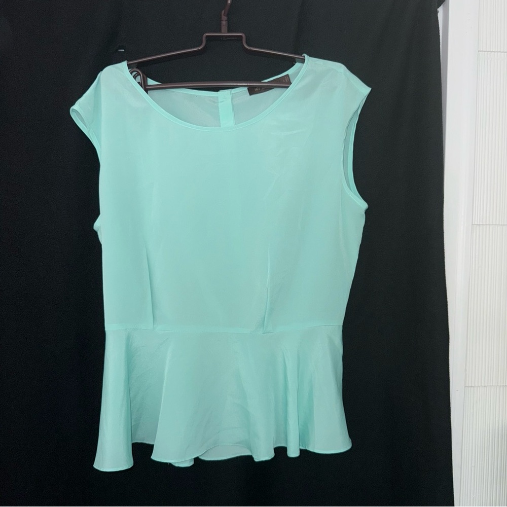 The Limited Green Peplum Blouse